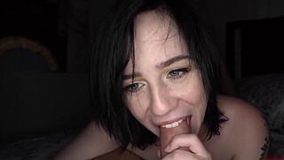 FilthyKings - Black Haired Babe Gets Her Mouth Stretched By A Big Cock