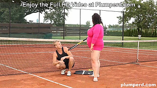 BBW dominatrix face sitting for tennis lessons