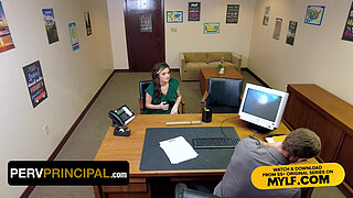 Step Mom Harper Madison Is Called To The Principal's Office For Naughty Behaviour - Perv Principal