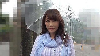 Haruka Miura comes with us on a walk outside today with a sex toy in her pussy