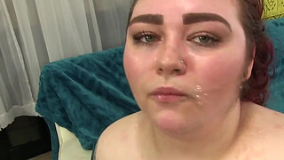 Sizeable Slut Big Tender Engulfs a Cock with Her Warm Mouth and Fleshy Twat
