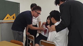 Boys Experimenting Sexuality With a Teen School Girl Maria Kotobuki