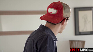 Hot big hooters MILF stepmom Lauren Phillips perfect blowjob and hardcore sex