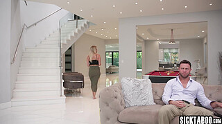 Horny big boobs MILF stepmom Andi Avalon lets stepson to fuck her hard