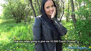 Public Agent - 1<censored>s old brunette student had beautiful tits and fucks outdoors for the first time