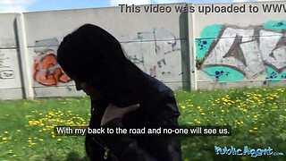 Public Agent - 1<censored>s old brunette student had beautiful tits and fucks outdoors for the first time