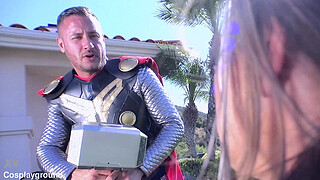 Thor Fucks Abigail Mac Hard With His Super Dick - Thor Porn Cosplay Parody