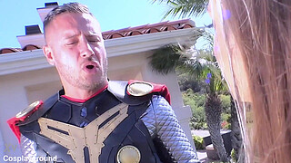 Thor Fucks Abigail Mac Hard With His Super Dick - Thor Porn Cosplay Parody