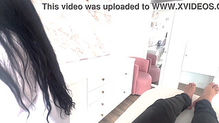 Busty Latina MILF Doctor gives her patient special treatment for his testicle pain