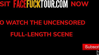 Blonde Cum Whore Lisi Kitty Slurps On Big White Penis & Gets Sticky Facial