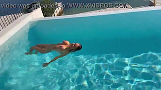 Gorgeous Monika Fox Swims Naked In Pool In Beautiful Place (Free)