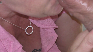 Kiwi MILF whore eaten out & fucked after a day of public display turns her on