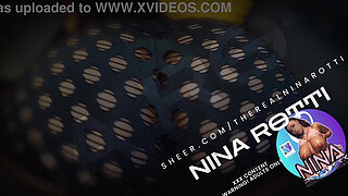 NINA ROTTI Riding a 11inch dildo