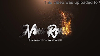 NINA ROTTI Riding a 11inch dildo