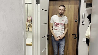 Friend’s GF Gives Me a Naughty Handjob in the Bathroom