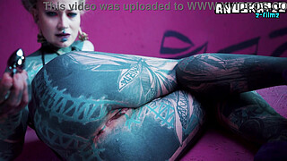 Solo ANAL fisting - Toys and Plugs for Tattoo Babe - Anus streching