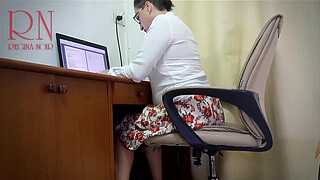 SEXRETARY Secretary gets fucked dildo in the office Scene 1