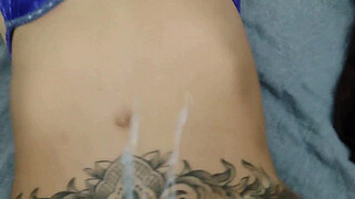 Very hot married woman cheating on her husband with her stepson, the young man didn't forgive, he came inside and got the whore pregnant