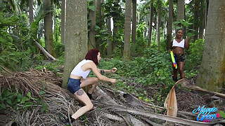 Nina Kayy, Lola Fae, Harmonie Marquis, Maggie Green & Sara Jay's threesome!