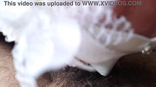 Greedy blowjob with lots of drool on a big, thick shaft.