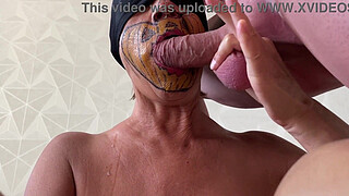 Mature pumpkin cum on face