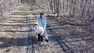 Curvy Chick Fucked in Public Shower and at Public Camp