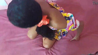 My stepdaughter showing me the plug in her arse