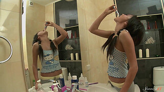 Teen Cutie Lily L Gets Her Body Oiled & Plays With A Fat Toy!