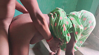 Desi Indian Village bhabhi Big tits pressing and holding the Pusssy