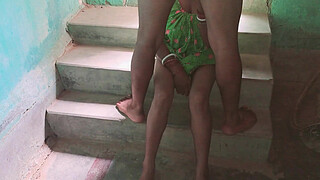 Desi Indian Village bhabhi Big tits pressing and holding the Pusssy