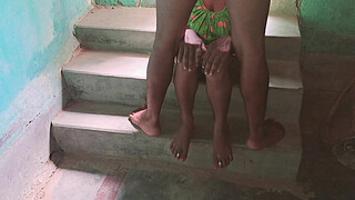 Desi Indian Village bhabhi Big tits pressing and holding the Pusssy