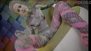 Heavily Tattooed TEEN ANAL Stretching