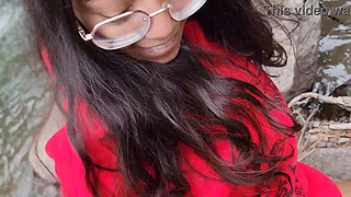 Backshots by the river: outdoor quickie