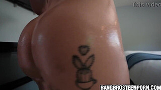 Super hot stepdaughter begs her black stepdad to lend her his car