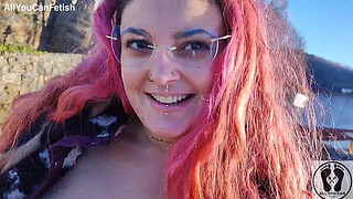 OUTDOOR PUBLIC BJ CUM IN MOUTH BOOBS BOUNCING IN A CASTLE