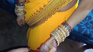 The wife was going to her parents' house, the husband insisted on fucking her in clear Hindi voice