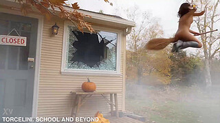 TORCELINI. HALLOWEEN LESSON. Witch teacher. Broomstick Ride! SFW