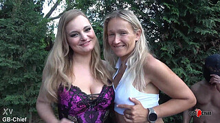 Outdoor creampie gangbang Lina milf wife Nora