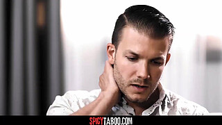 Desperate wife watches her husband having sex with their therapist