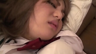 Sexy Japanese school-chick gets creampied by yam-sized dick in amazing crazy activity - get ready for the rail of your life!