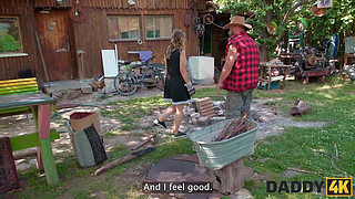 DADDY4K. Surprise sex with StepDaddy’s huge penis while the boyfriend is fixing the floor