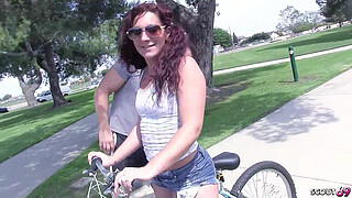 Redhead small Tits PAWG Chick Savannah Fox Pick Up and seduce to First Time Hard Casting Fuck