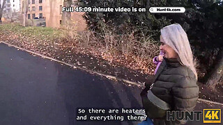 HUNT4K. Lesbian fucked her new landlord