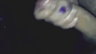 She sucks it and swallows it all, she won't let go. With her mouth full of cum, she spits it out and keeps swallowing cum! She can't stop!