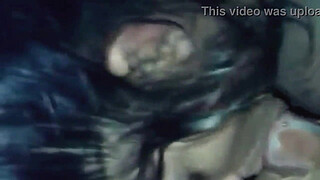 She sucks it and swallows it all, she won't let go. With her mouth full of cum, she spits it out and keeps swallowing cum! She can't stop!