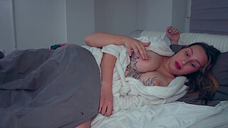 Sharing Bed with Stepsister and StepMom - Fucked them both