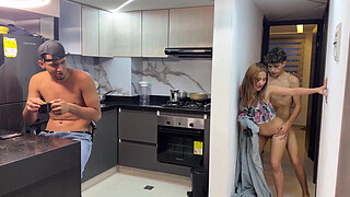 Stepson manages to share a bed with his stepmother and fulfills his fantasy without being seen.