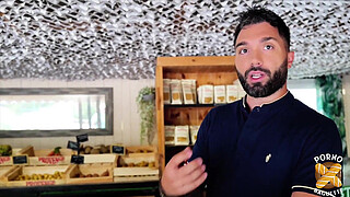 Pam, a blonde with big breasts, gets her booty spread just the way she wanted