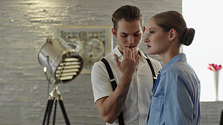 Blonde Secretary Freeze Fucked - Tiffany Tatum Creampie Cum in Mouth Time Stop Sex