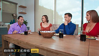 BRAZZERS - Serenity Cox Gets Bent Over The Kitchen Counter And Pounded Hard By Hung Kyle Mason